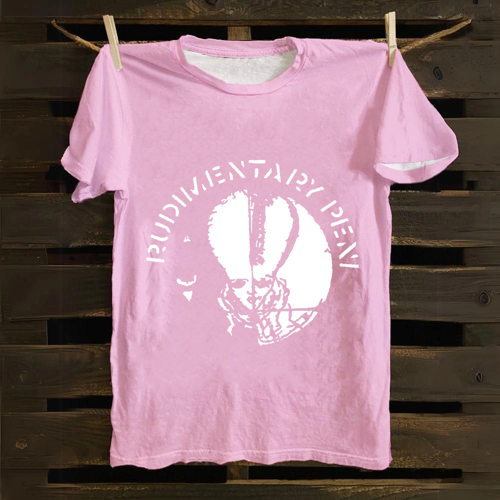 Unisex Vintage Rudimentary Peni Punk Band Cotton T-Shirt