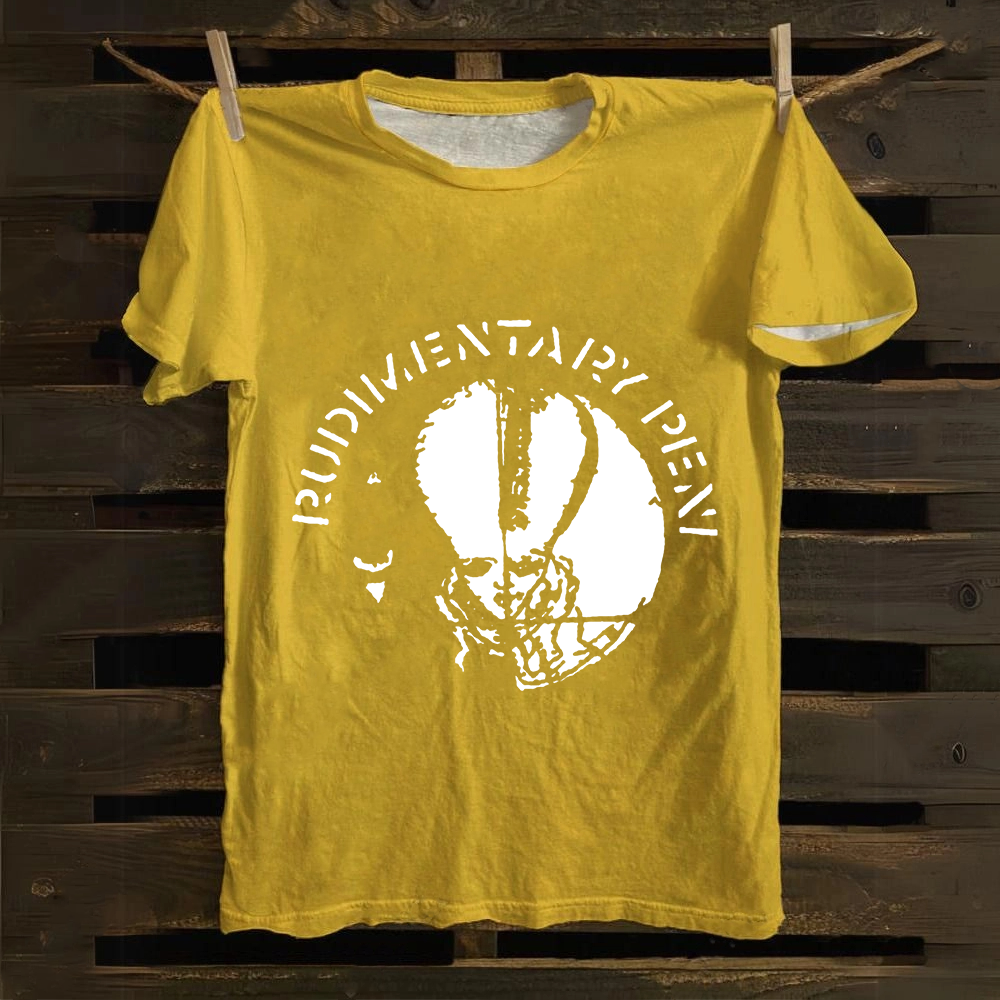 Unisex Vintage Rudimentary Peni Punk Band Cotton T-Shirt