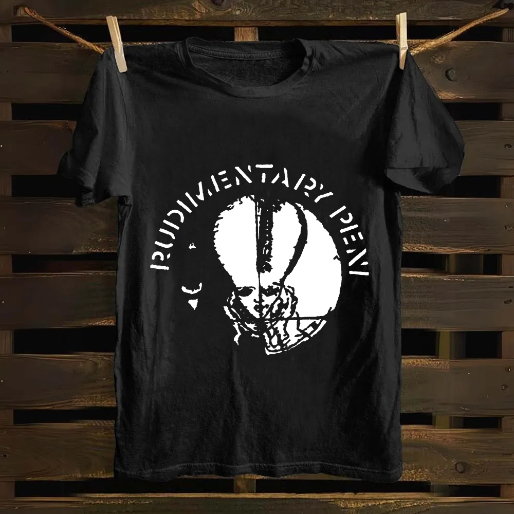 Unisex Vintage Rudimentary Peni Punk Band Cotton T-Shirt