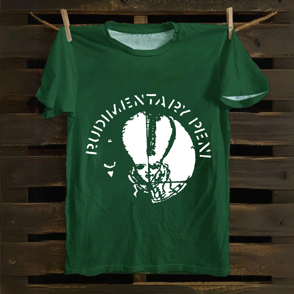 Unisex Vintage Rudimentary Peni Punk Band Cotton T-Shirt