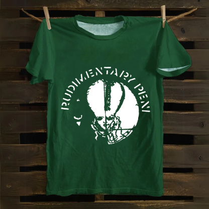 Unisex Vintage Rudimentary Peni Punk Band Cotton T-Shirt