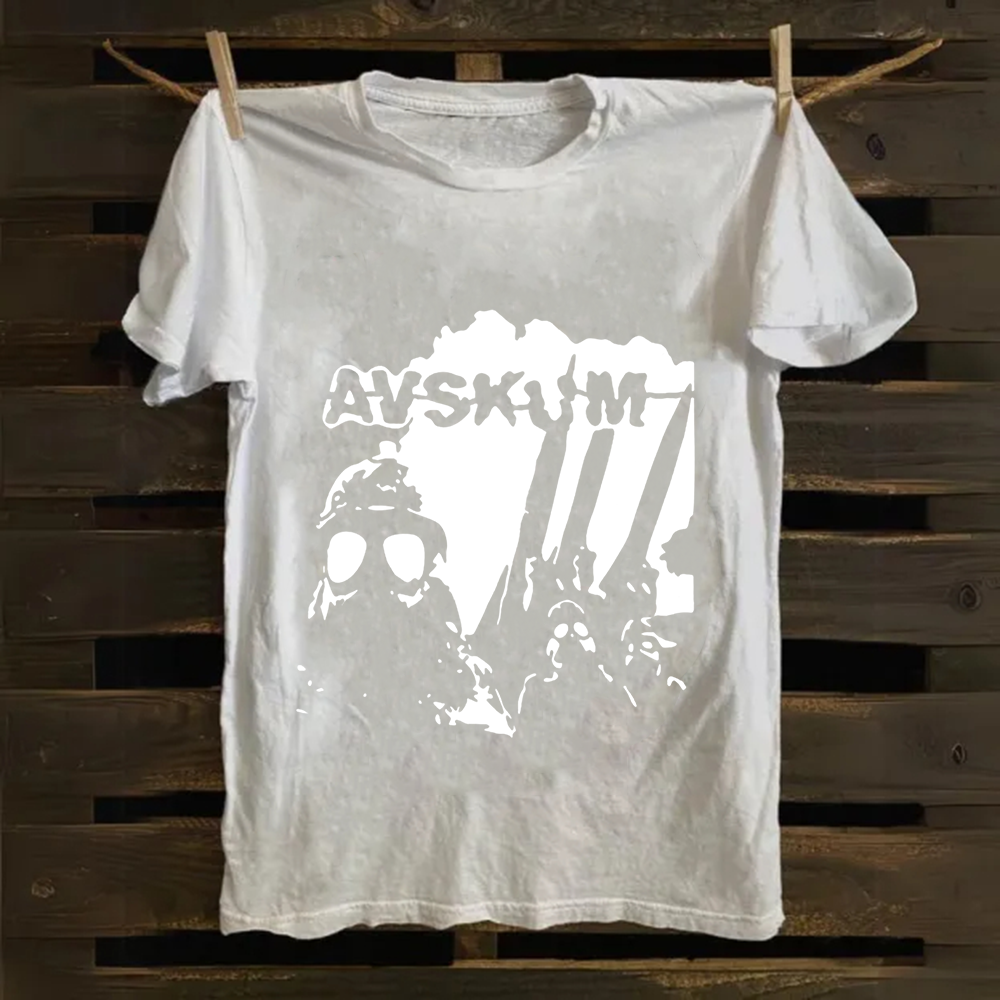 Unisex Vintage Avskum Punk Band  Cotton T-Shirt