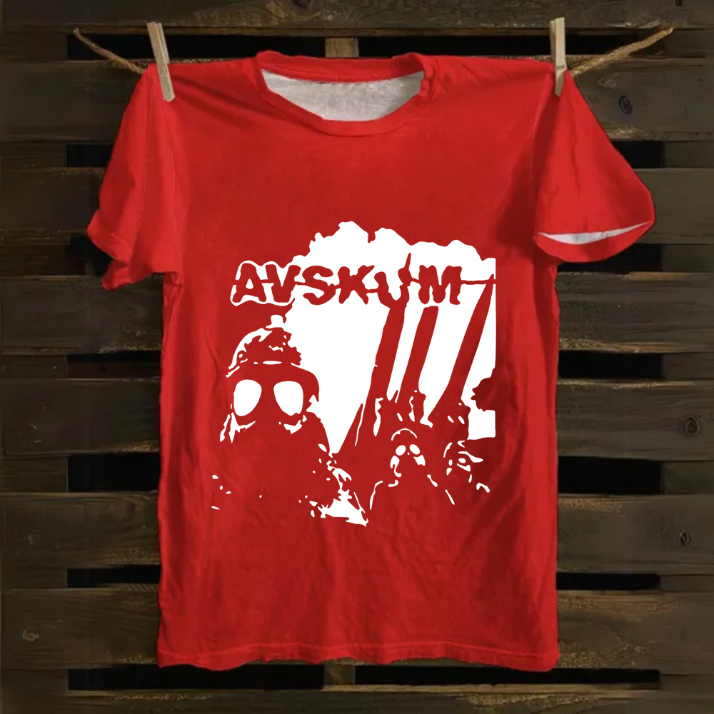 Unisex Vintage Avskum Punk Band  Cotton T-Shirt