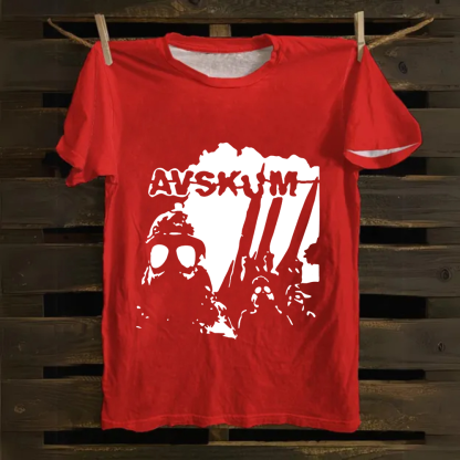 Unisex Vintage Avskum Punk Band  Cotton T-Shirt