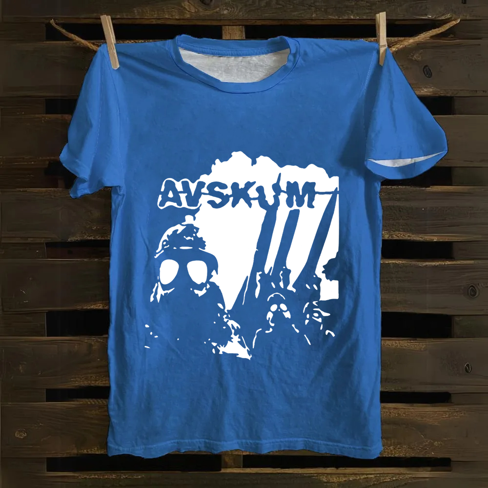 Unisex Vintage Avskum Punk Band  Cotton T-Shirt