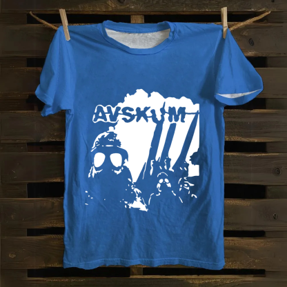 Unisex Vintage Avskum Punk Band  Cotton T-Shirt