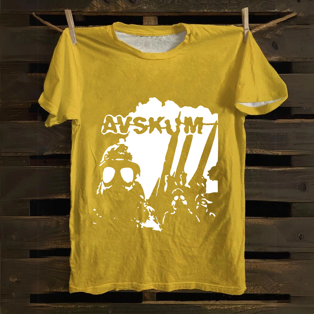 Unisex Vintage Avskum Punk Band  Cotton T-Shirt