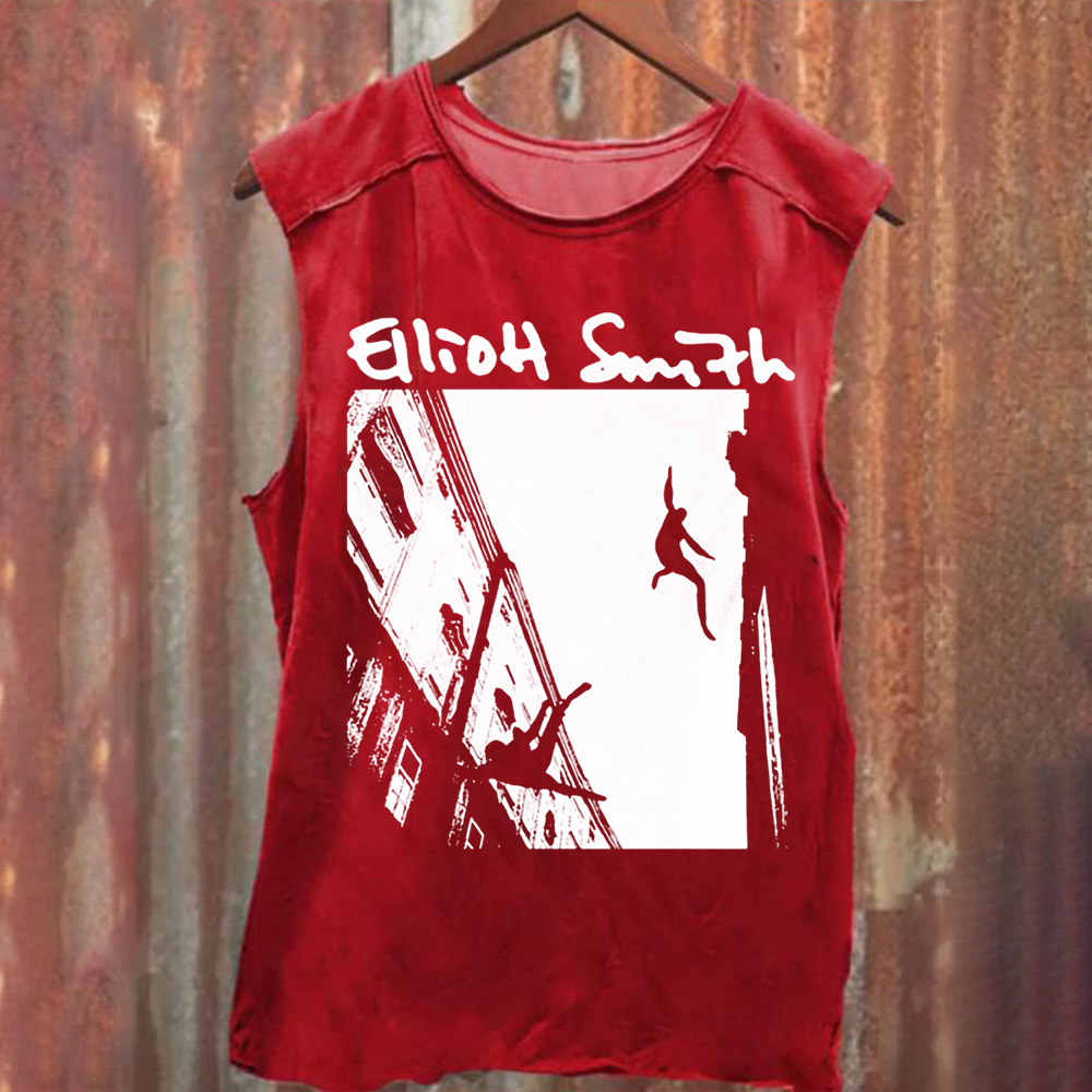 Unisex Washed Elliot Smith Singer Tank Top