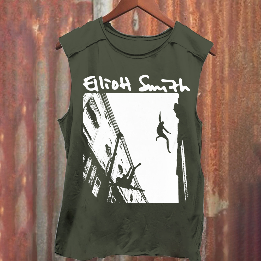 Unisex Washed Elliot Smith Singer Tank Top