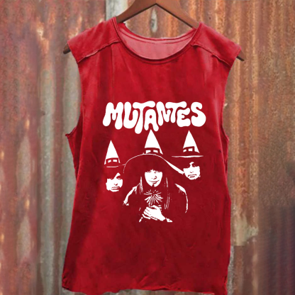 Unisex Vintage Washed Os Mutantes Rock Band Tank Top
