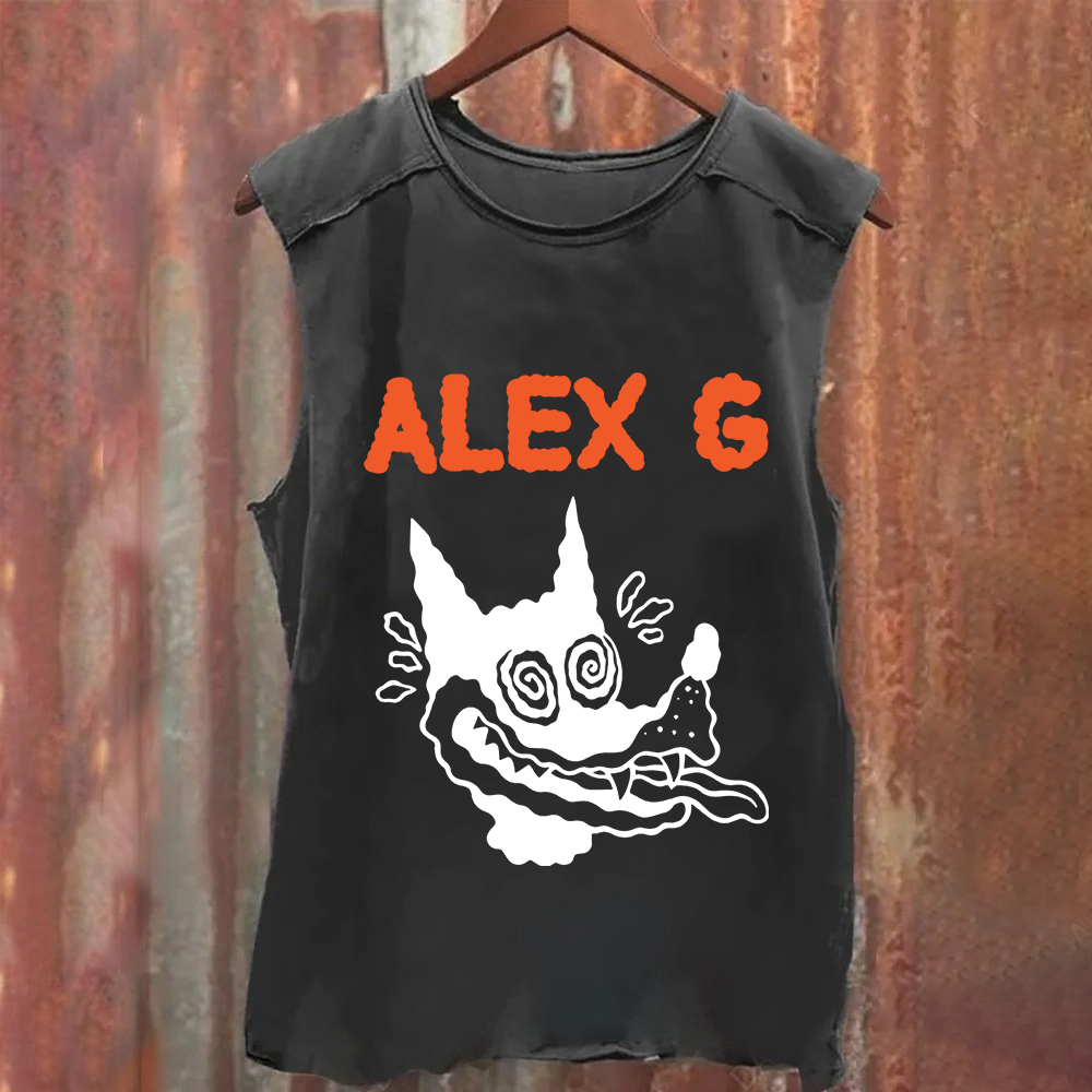 Unisex Vintage Washed Alex G Musician Tank Top