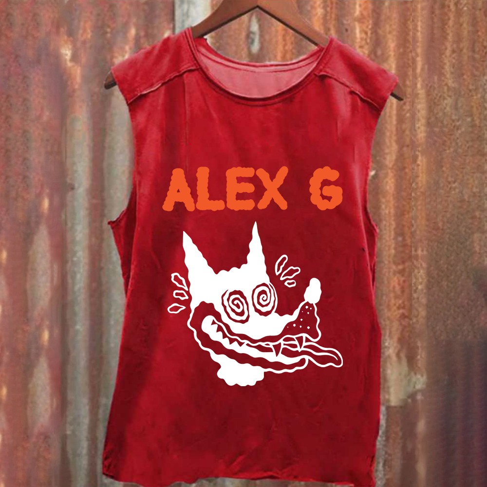 Unisex Vintage Washed Alex G Musician Tank Top