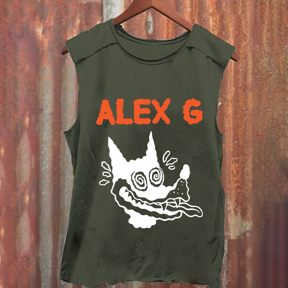 Unisex Vintage Washed Alex G Musician Tank Top