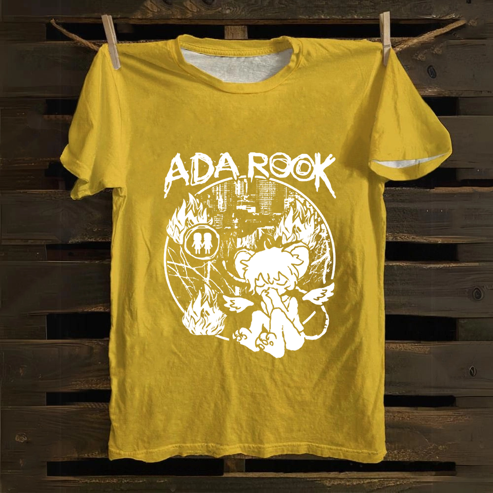Unisex Vintage Ada Rook Musician Singer Cotton T-Shirt