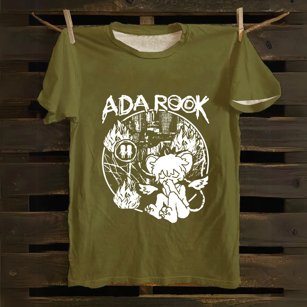 Unisex Vintage Ada Rook Musician Singer Cotton T-Shirt