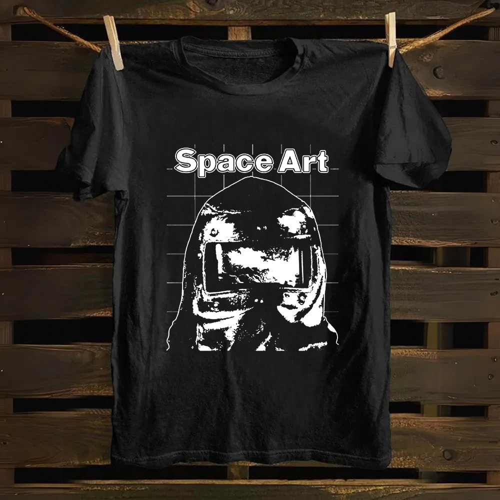 Unisex Vintage Space Art Band Cotton T-Shirt