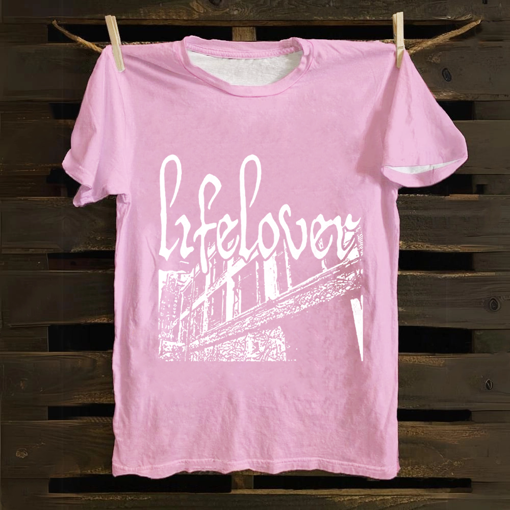 Unisex Vintage Lifelover Band Cotton T-Shirt