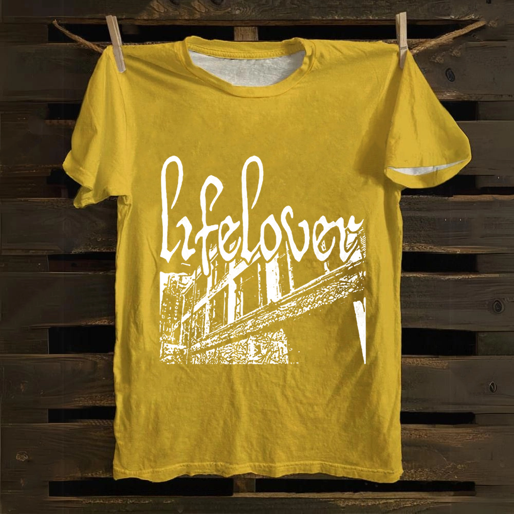 Unisex Vintage Lifelover Band Cotton T-Shirt