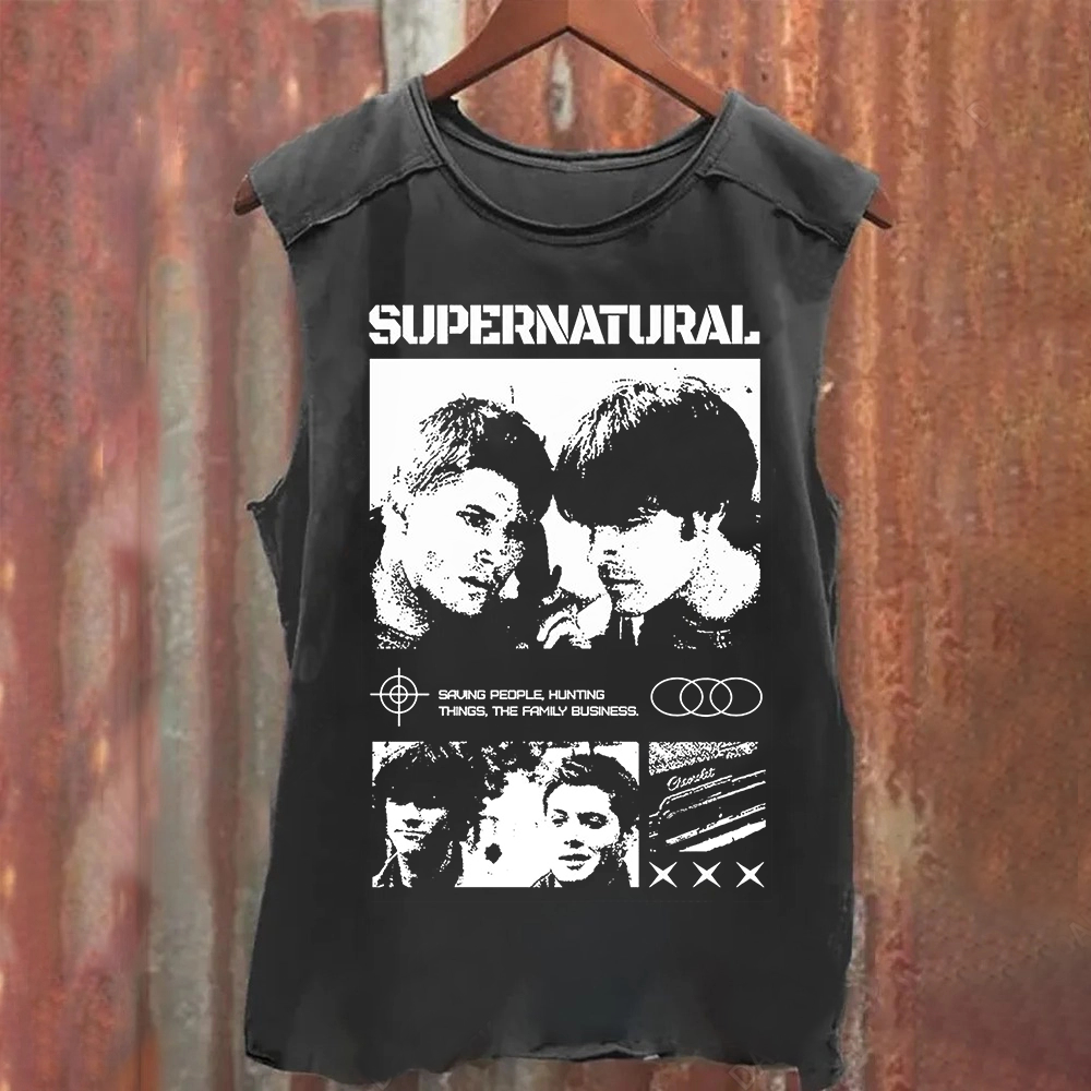 Supernatural TV Series Washed Tank Top