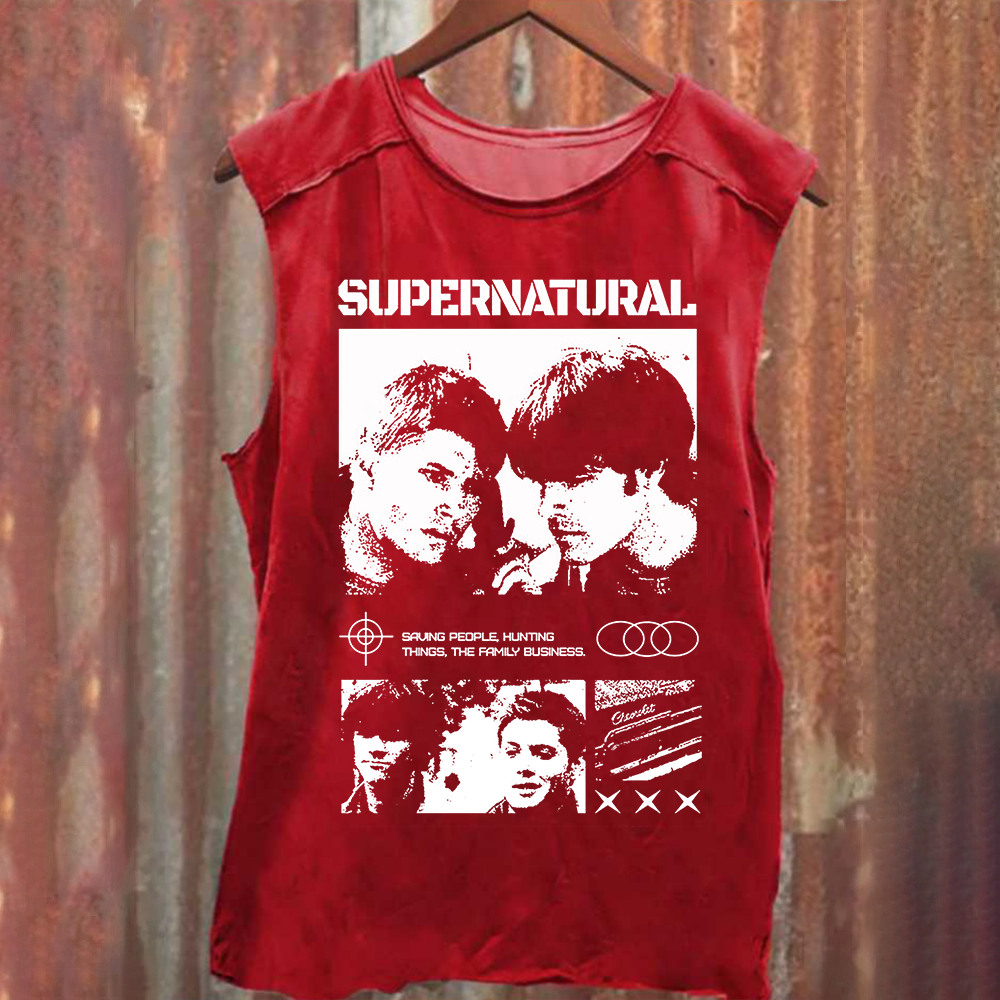 Supernatural TV Series Washed Tank Top