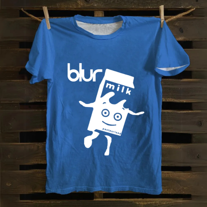 Unisex Vintage  Blur Band Cotton T-Shirt