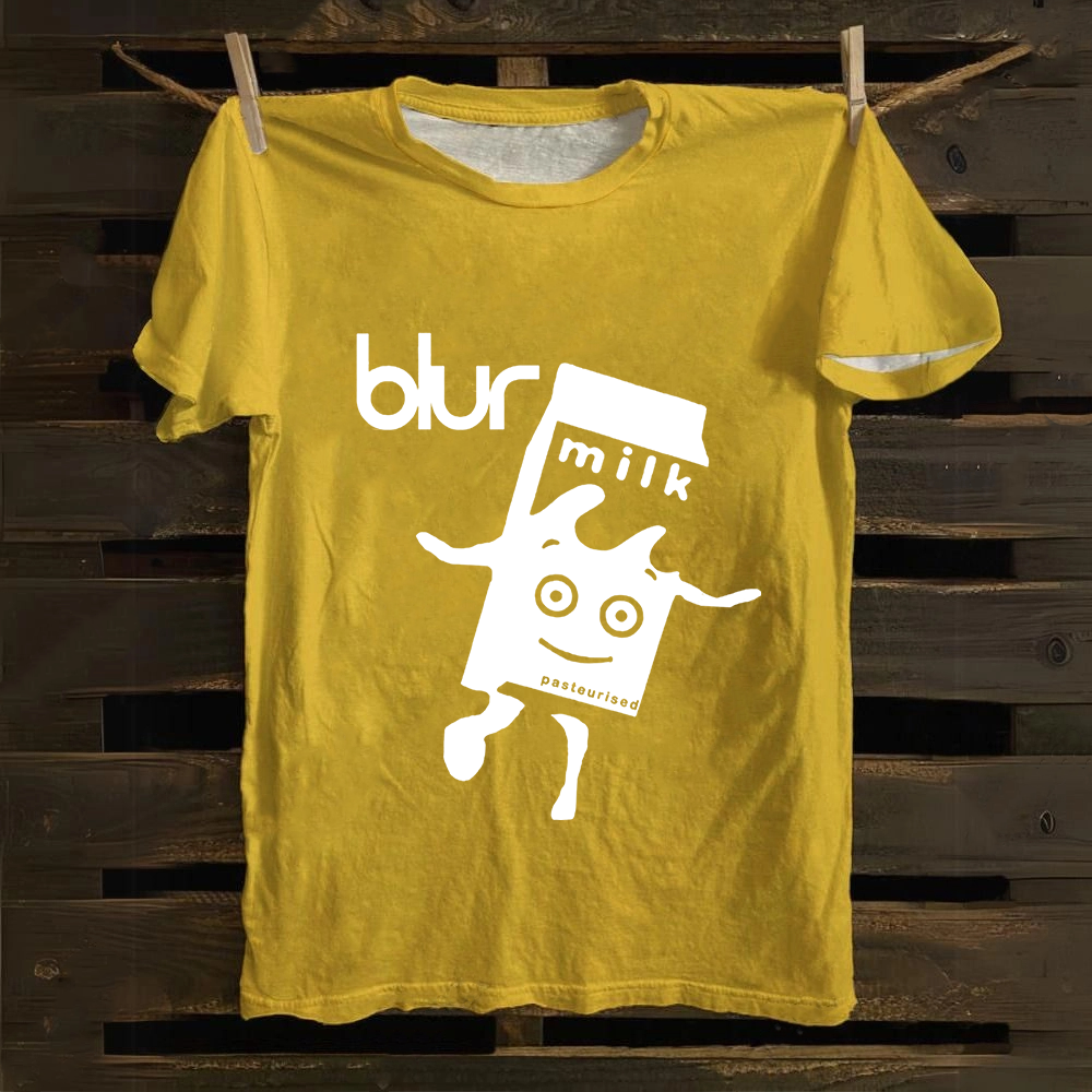 Unisex Vintage  Blur Band Cotton T-Shirt