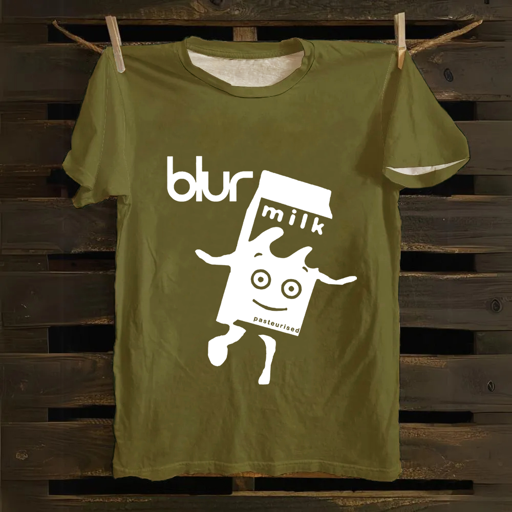 Unisex Vintage  Blur Band Cotton T-Shirt