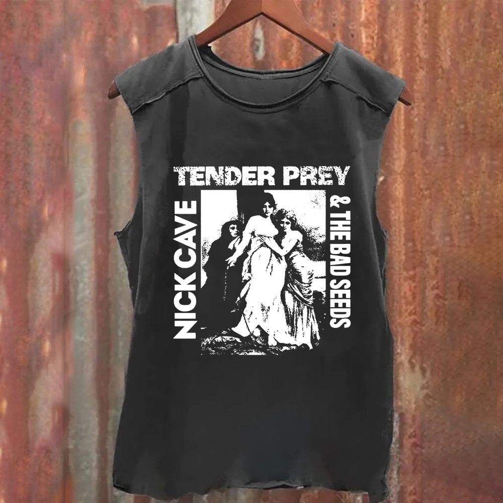 Unisex Vintage Washed Nick Cave and the Bad Seeds Band Tender Prey Music Tank Top