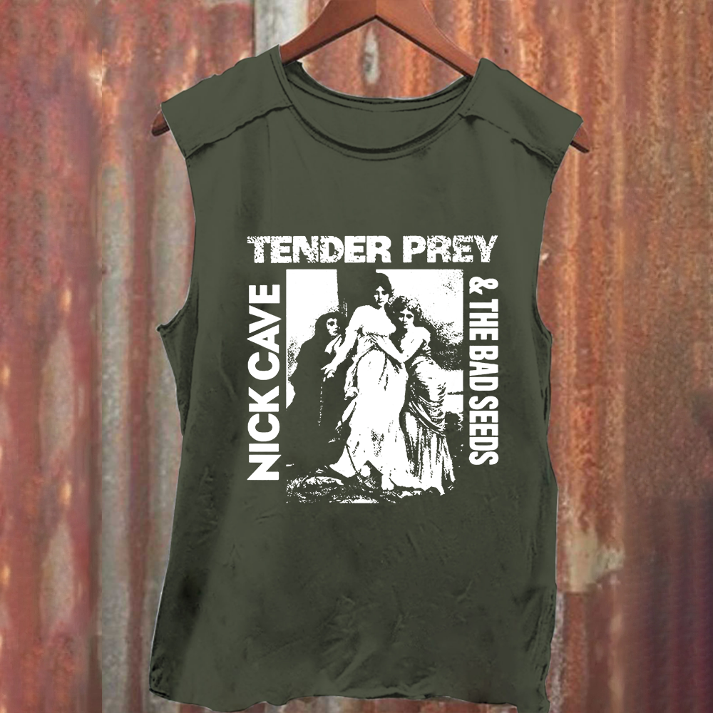 Unisex Vintage Washed Nick Cave and the Bad Seeds Band Tender Prey Music Tank Top