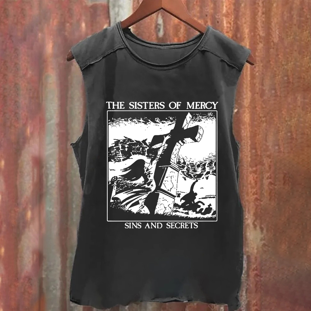 Unisex Vintage Washed The Sisters of Mercy Tank Top