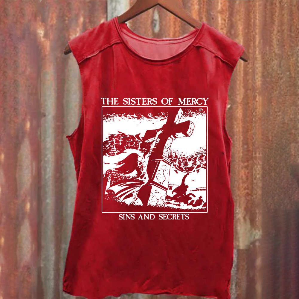 Unisex Vintage Washed The Sisters of Mercy Tank Top