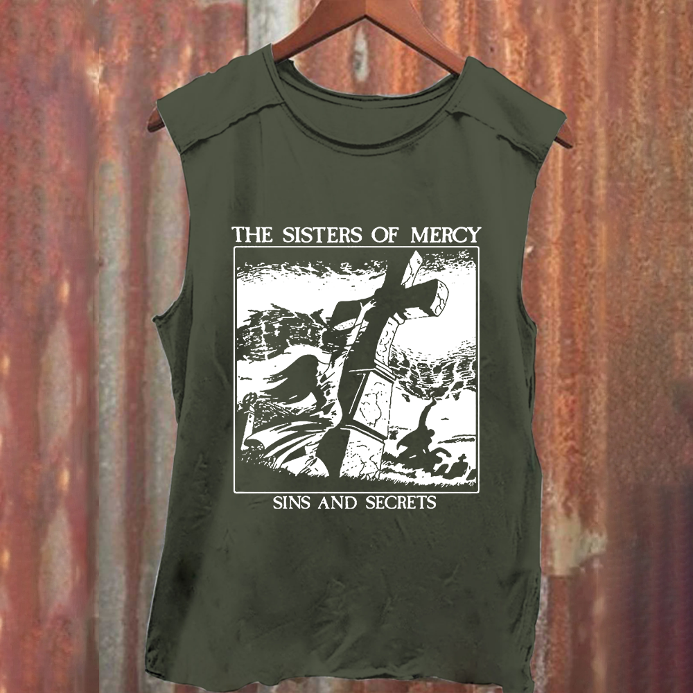 Unisex Vintage Washed The Sisters of Mercy Tank Top