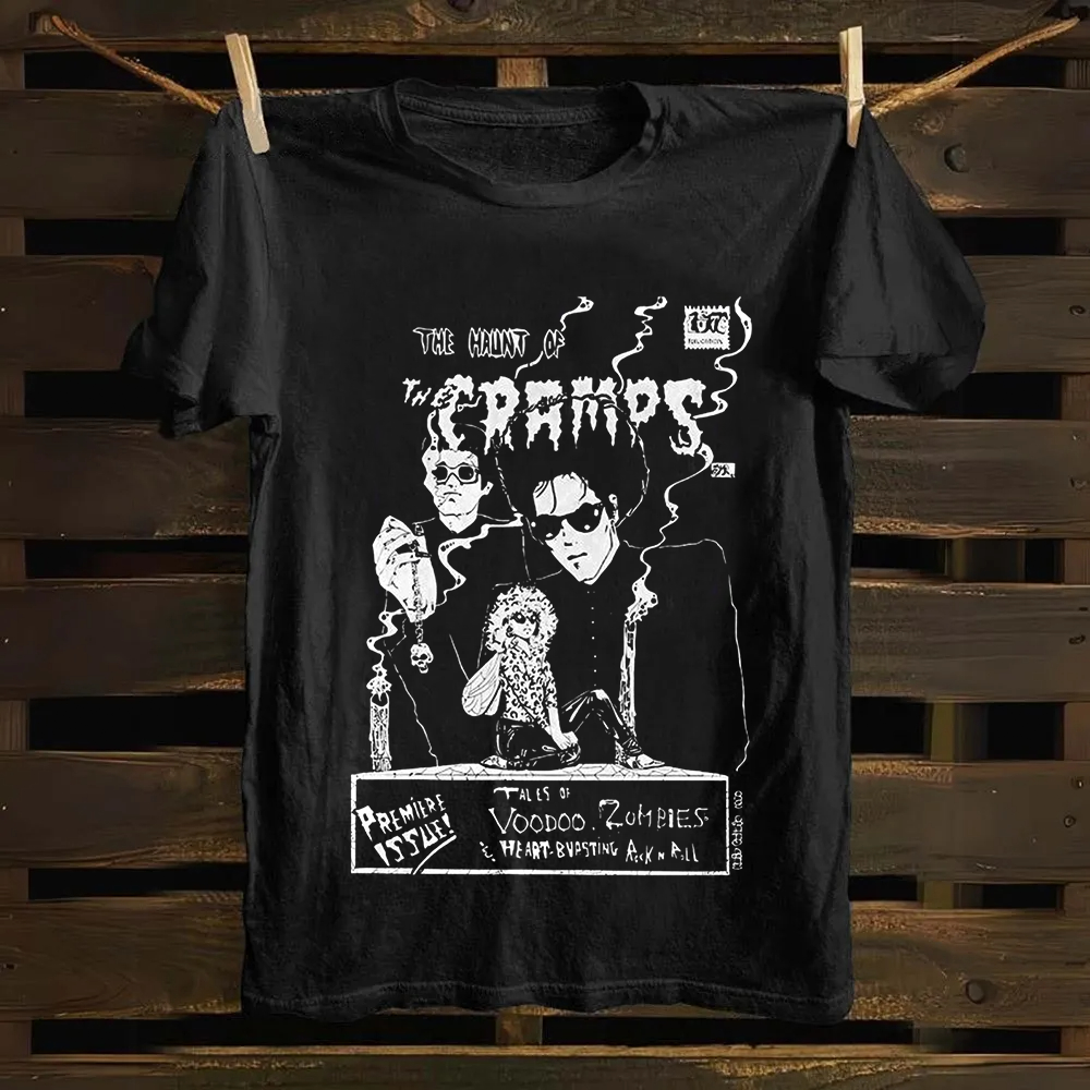 Unisex Vintage The Cramps Rock Band Cotton T-Shirt