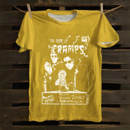 Unisex Vintage The Cramps Rock Band Cotton T-Shirt