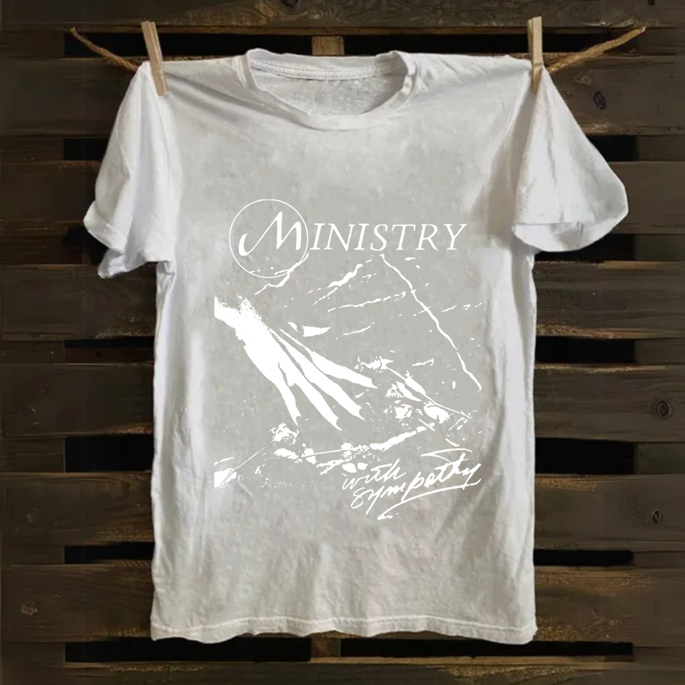 Unisex Vintage  Ministry Band With Sympathy Music  Cotton T-Shirt