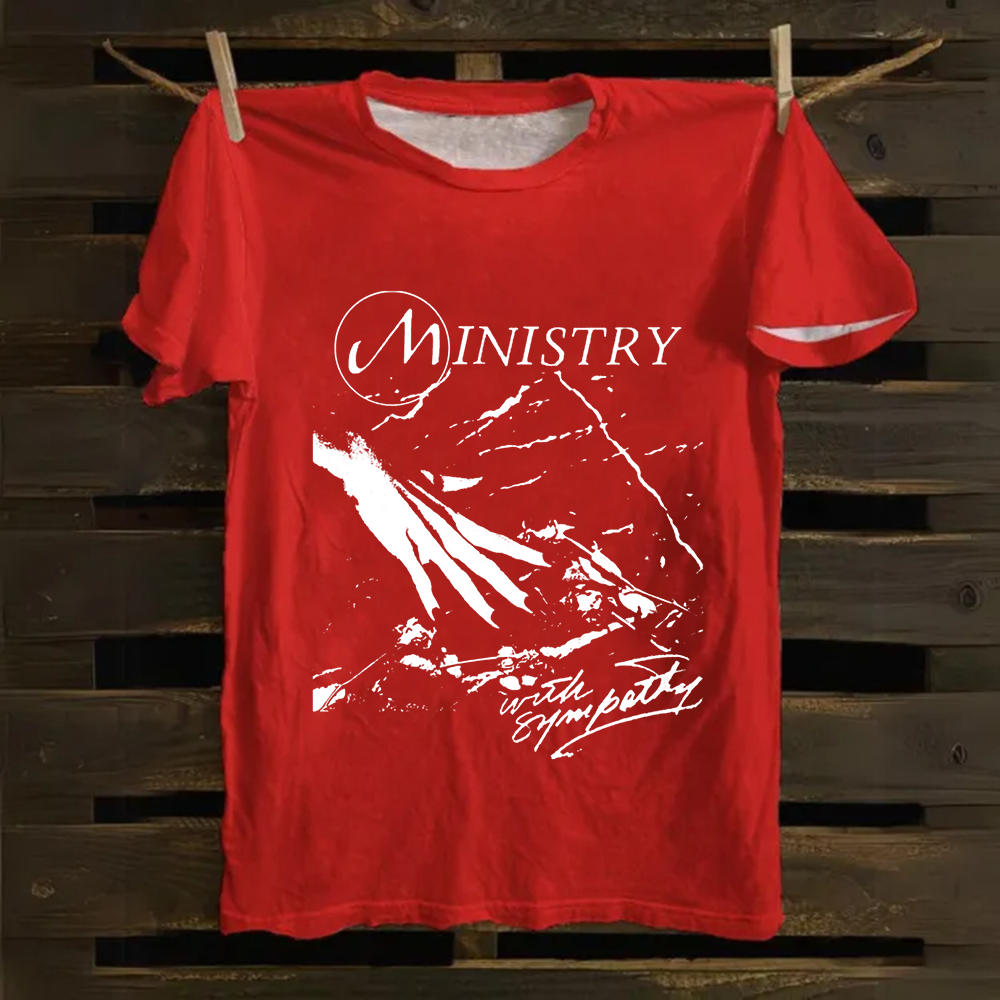 Unisex Vintage  Ministry Band With Sympathy Music  Cotton T-Shirt