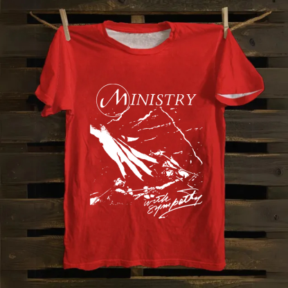 Unisex Vintage  Ministry Band With Sympathy Music  Cotton T-Shirt