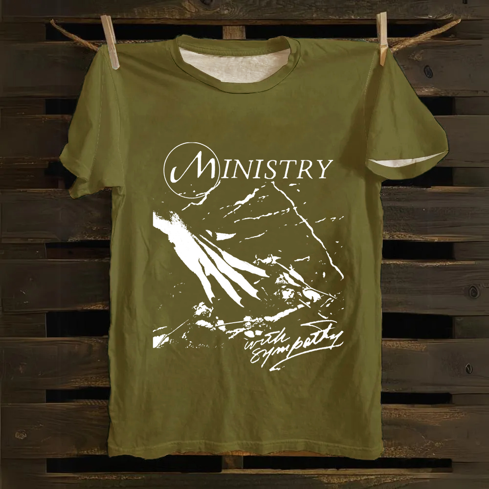 Unisex Vintage  Ministry Band With Sympathy Music  Cotton T-Shirt