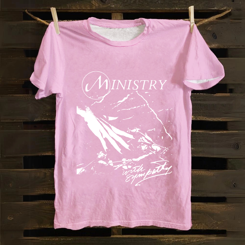 Unisex Vintage  Ministry Band With Sympathy Music  Cotton T-Shirt