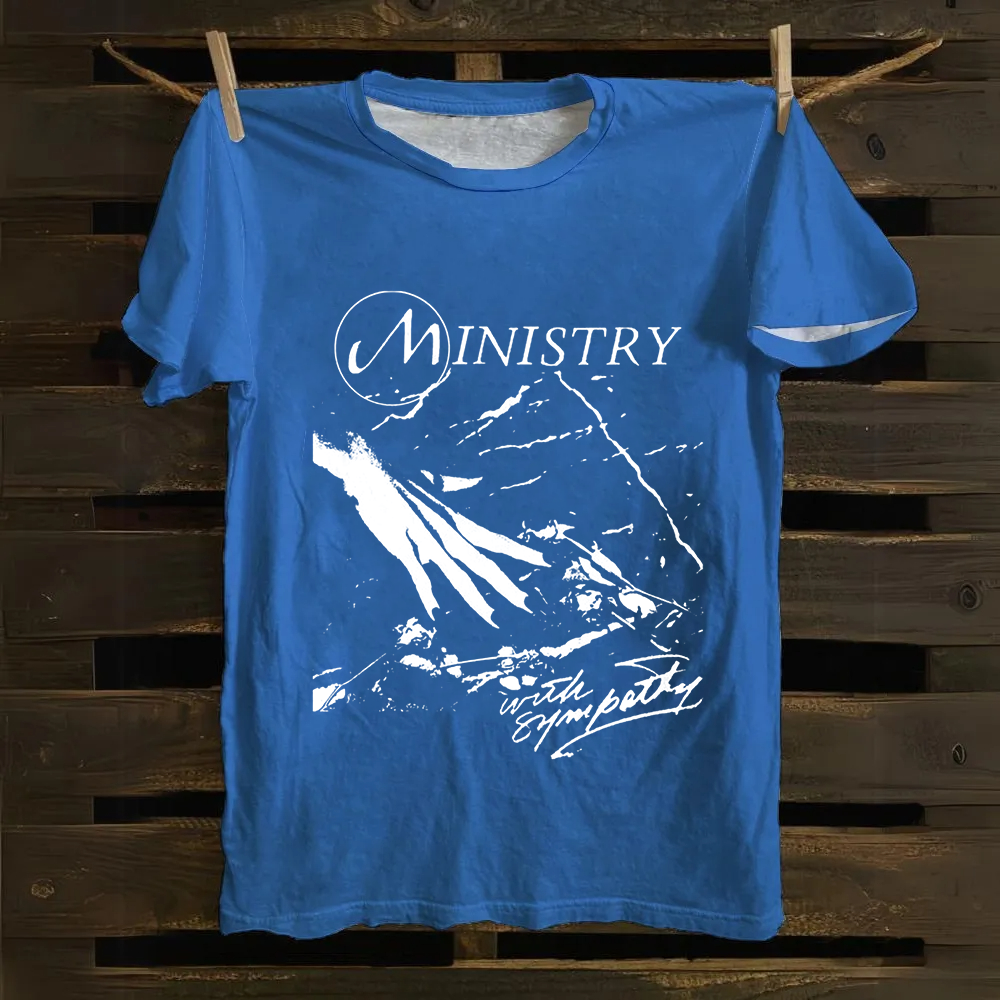 Unisex Vintage  Ministry Band With Sympathy Music  Cotton T-Shirt