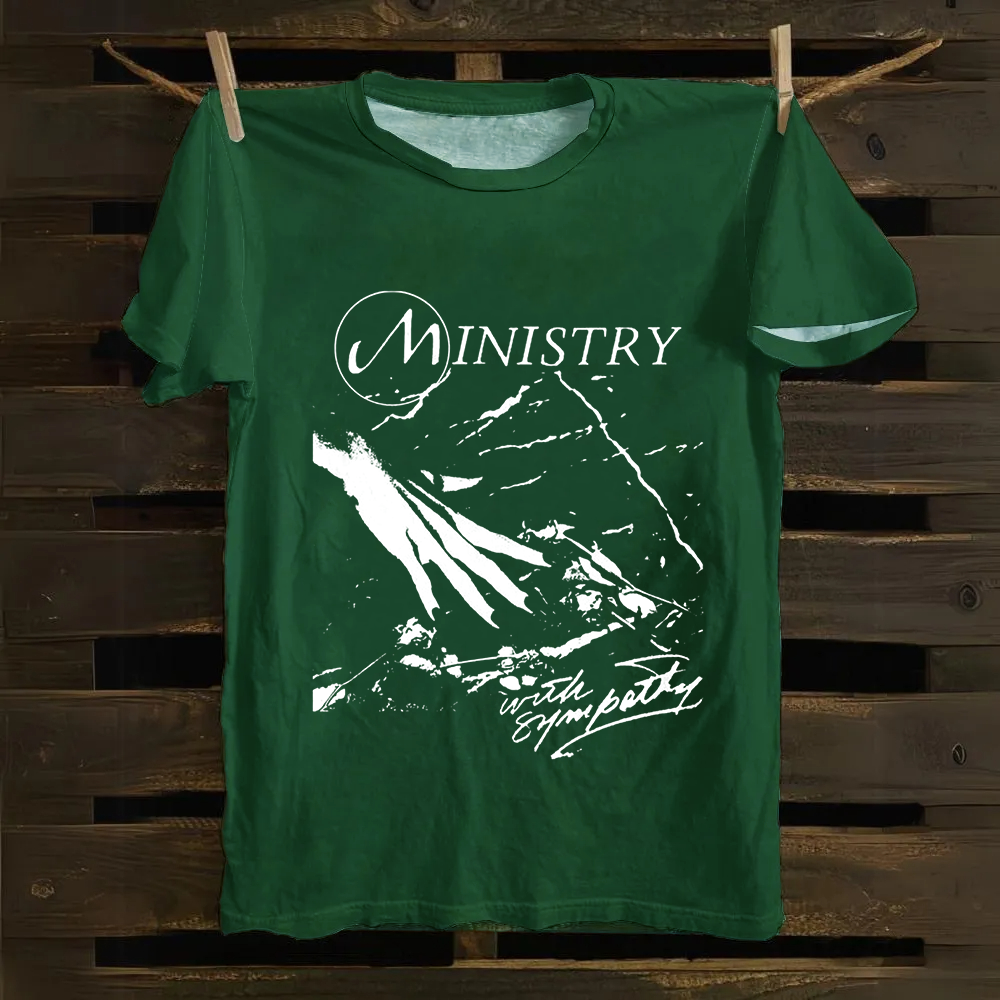 Unisex Vintage  Ministry Band With Sympathy Music  Cotton T-Shirt