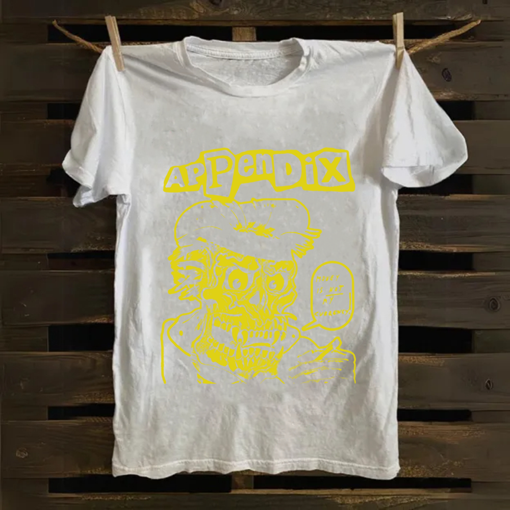Unisex Vintage Appendix Rock Band  Cotton T-Shirt
