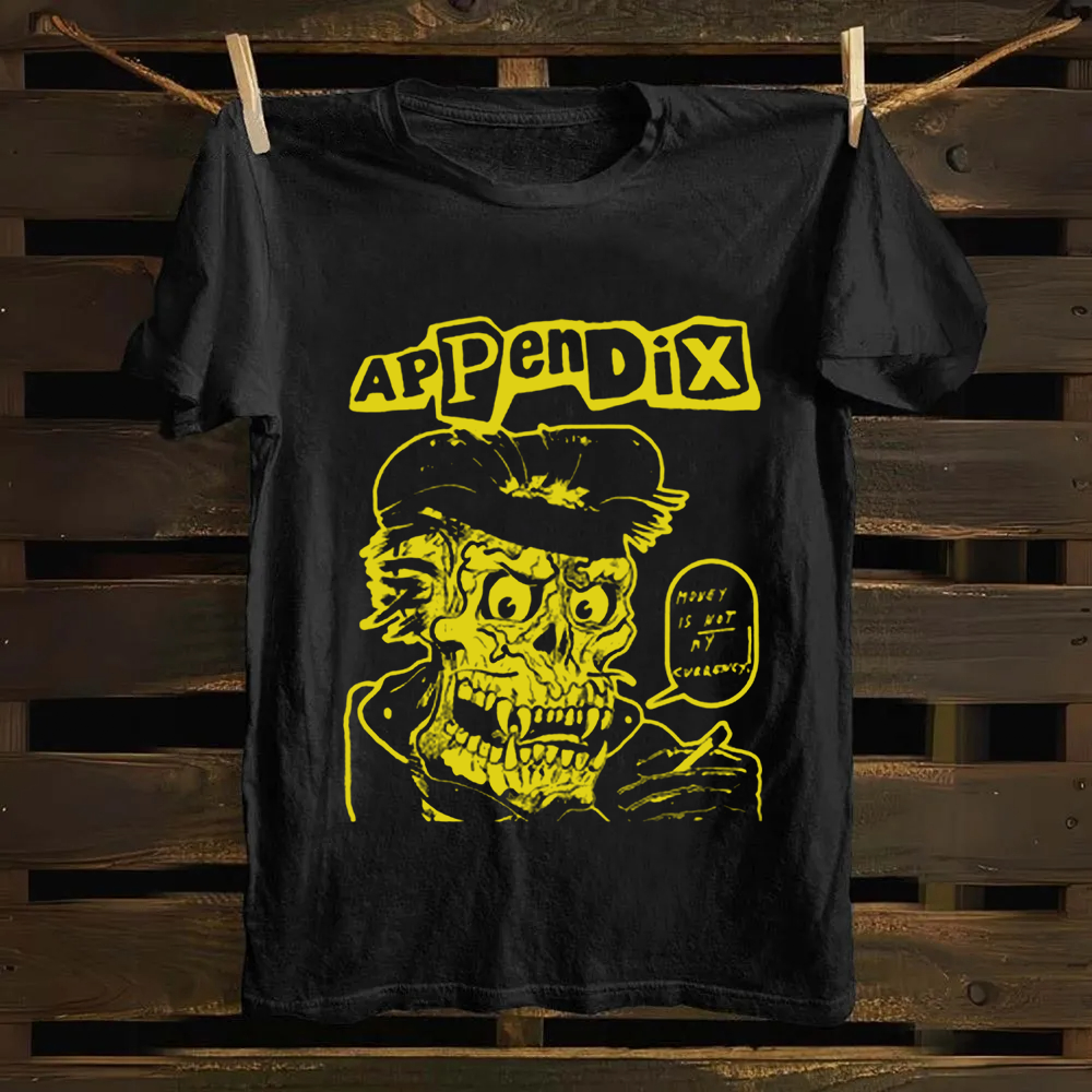 Unisex Vintage Appendix Rock Band  Cotton T-Shirt