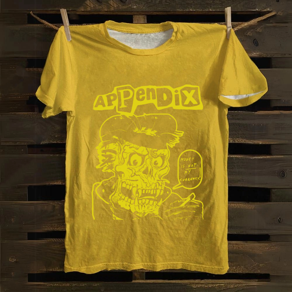 Unisex Vintage Appendix Rock Band  Cotton T-Shirt
