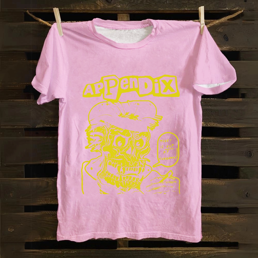 Unisex Vintage Appendix Rock Band  Cotton T-Shirt