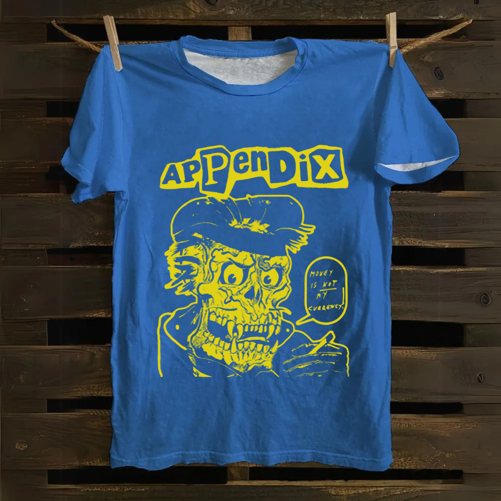 Unisex Vintage Appendix Rock Band  Cotton T-Shirt