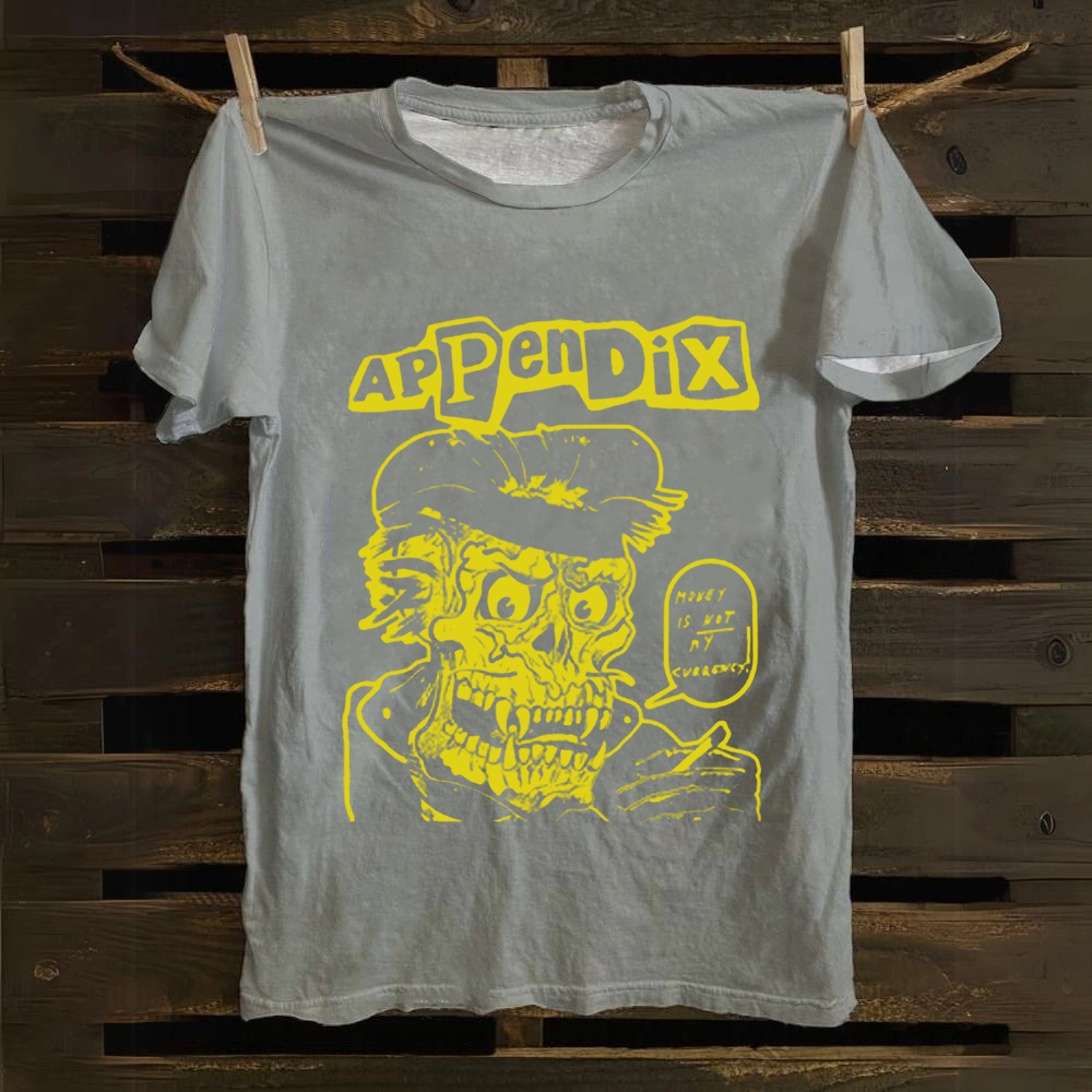 Unisex Vintage Appendix Rock Band  Cotton T-Shirt