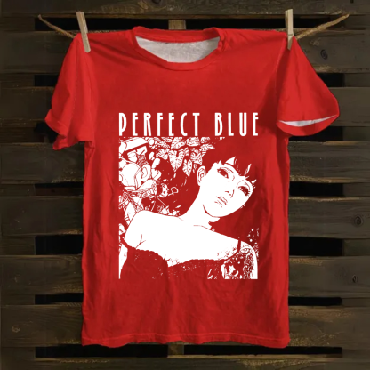 Unisex Vintage  Perfect Blue Horror Movie Cotton T-Shirt