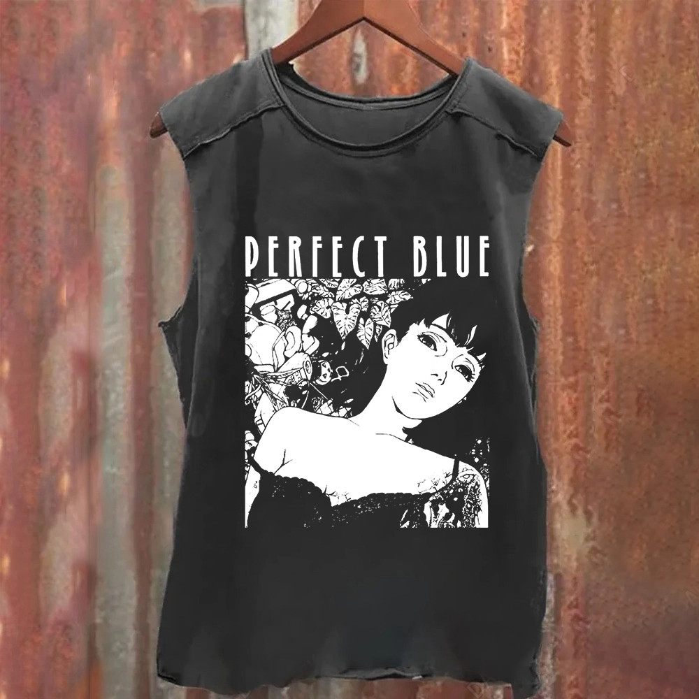 Unisex Vintage Washed  Perfect Blue Horror Movie Tank Top