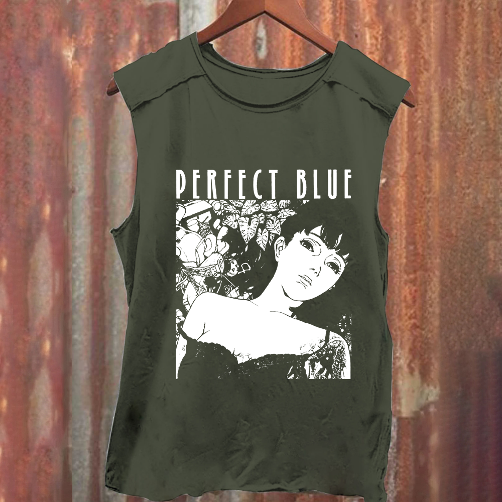 Unisex Vintage Washed  Perfect Blue Horror Movie Tank Top